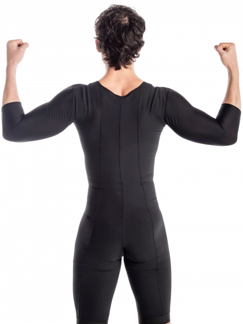 Ref. 6036: Mid-Calf Post-Lipo Men Garment with 3/4 Sleeves - Image 5