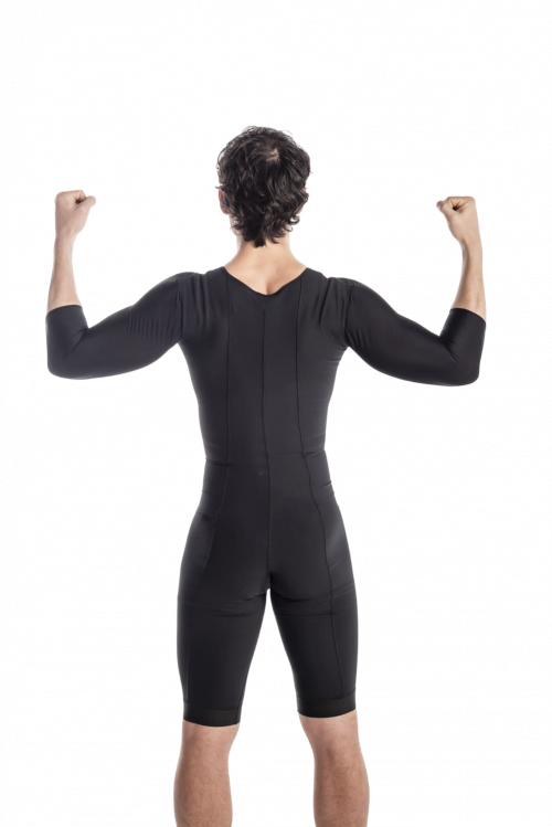 Ref. 6036: Mid-Calf Post-Lipo Man Garment with 3/4 Sleeves - Image 5