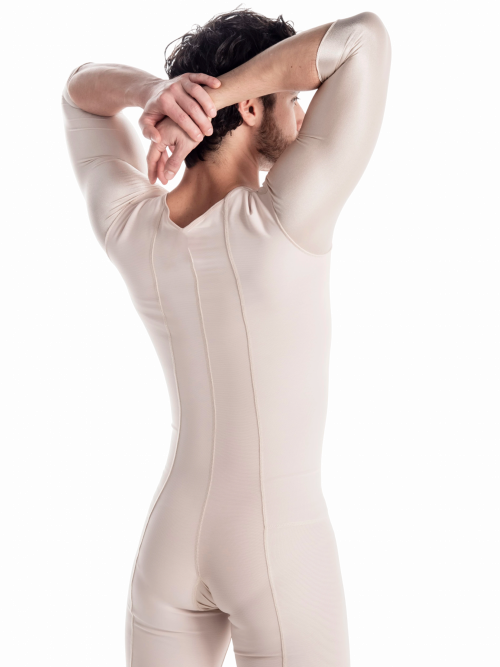 Ref. 6036: Mid-Calf Post-Lipo Men Garment with 3/4 Sleeves - Image 2