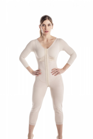 Ref. 6052: Mid-Calf Post-Lipo Garmentwith 3/4 Sleeves