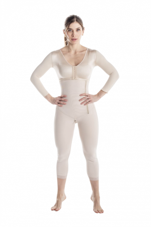 Ref. 6024: Post-Surgical Garment with 3/4 Sleeves and Side Zipper