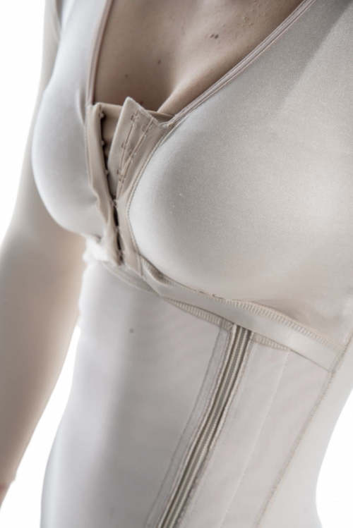 Ref. 6024: Post-Surgical Garment with 3/4 Sleeves and Side Zipper - Image 3